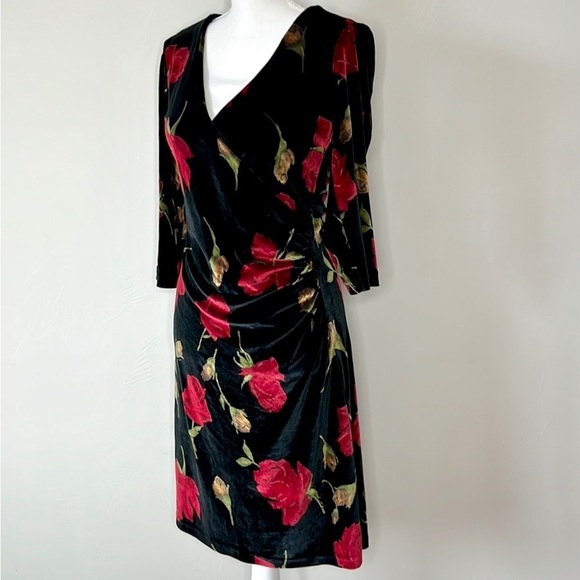 Moda International Velvet Rose Dress - Picture 2 of 7